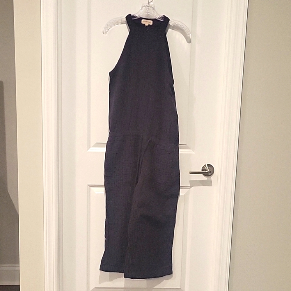 Anthropologie Cloth & Stone wide leg linen jumpsuit, size medium
